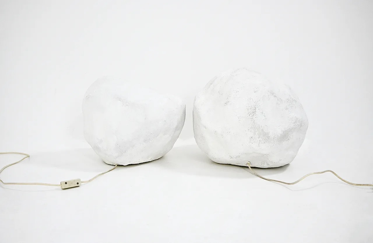 Coppia di Lampade Rock Dora di André Cazenave per Atelier A, anni '70 9