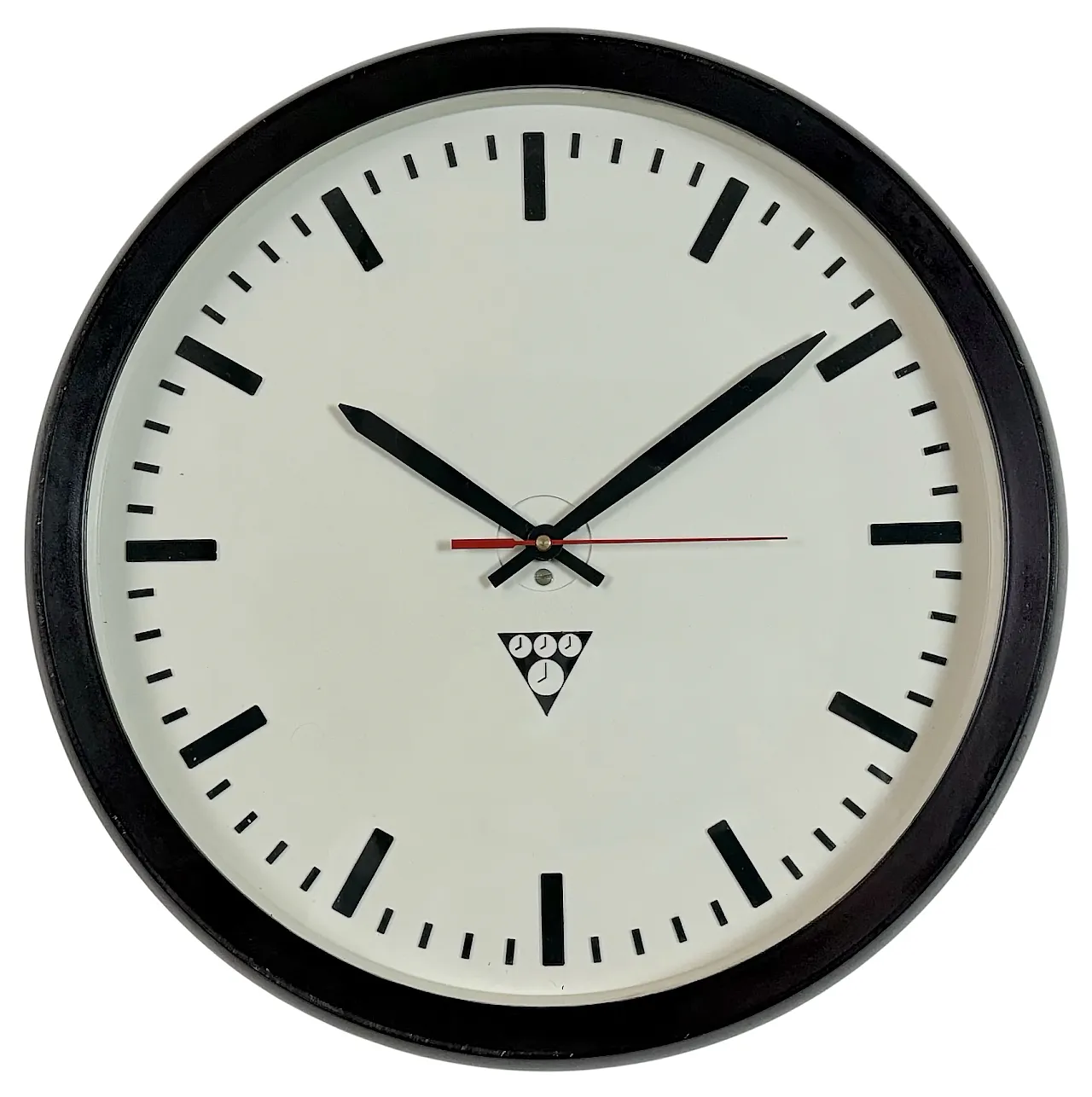 Industrial Bakelite Factory Wall Clock from Pragotron, 1970s 1