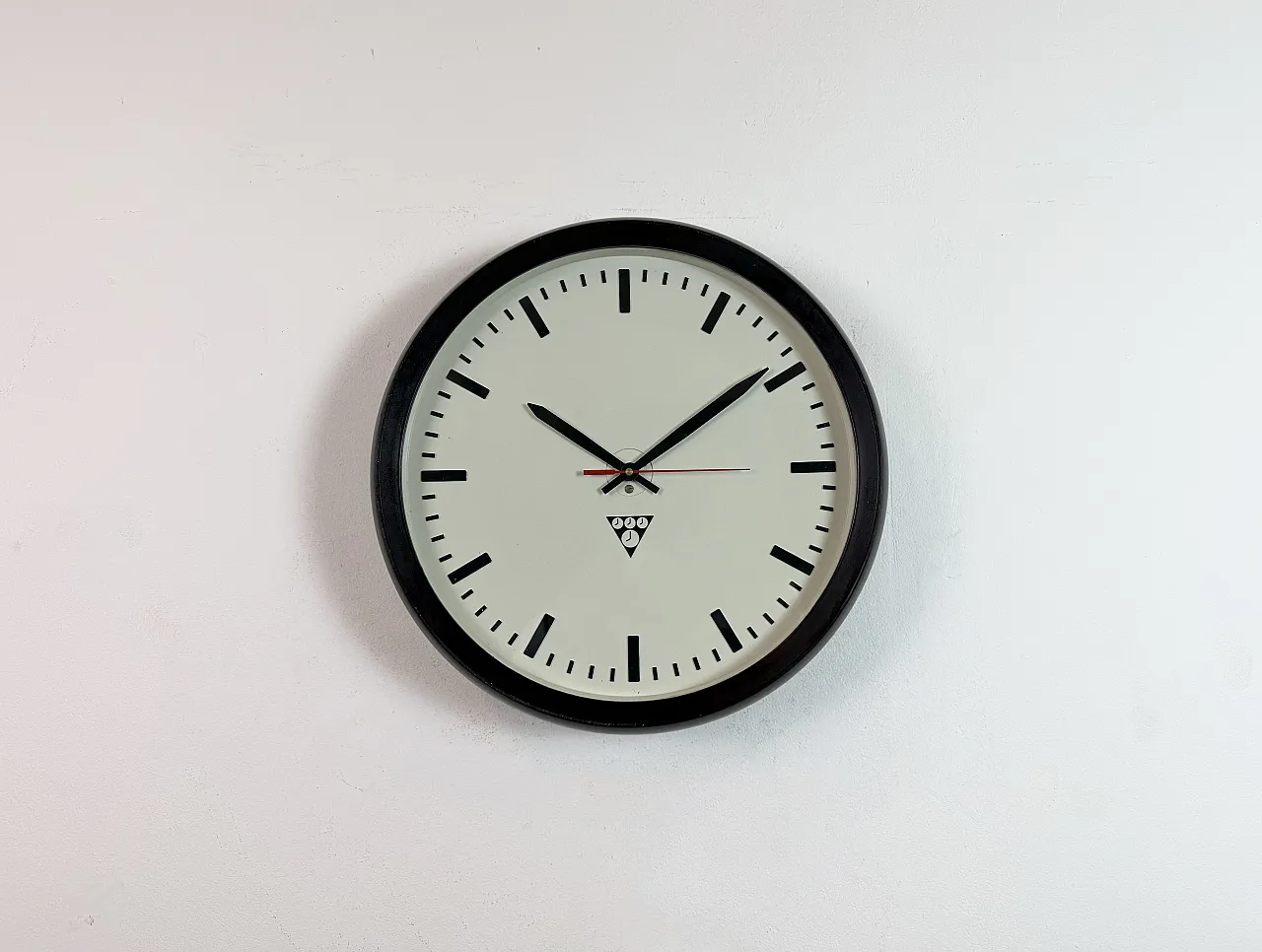 Industrial Bakelite Factory Wall Clock from Pragotron, 1970s 2