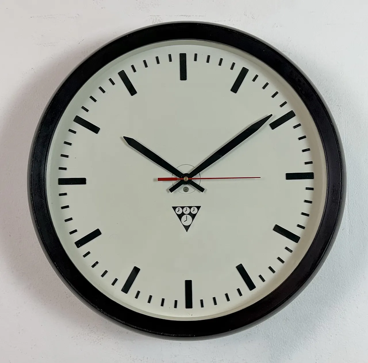 Industrial Bakelite Factory Wall Clock from Pragotron, 1970s 3