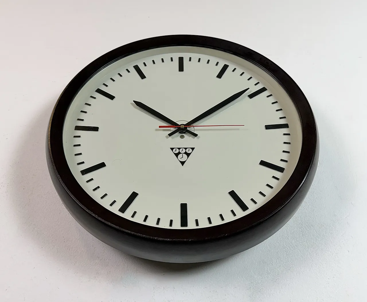 Industrial Bakelite Factory Wall Clock from Pragotron, 1970s 7