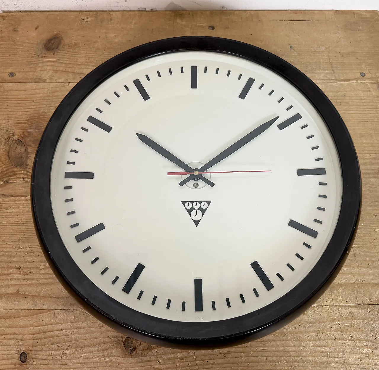 Industrial Bakelite Factory Wall Clock from Pragotron, 1970s 10