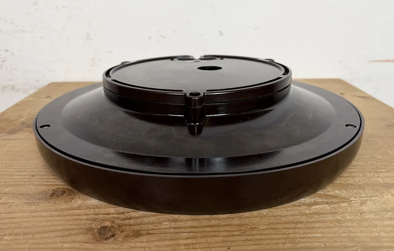 Industrial Bakelite Factory Wall Clock from Pragotron, 1970s 16