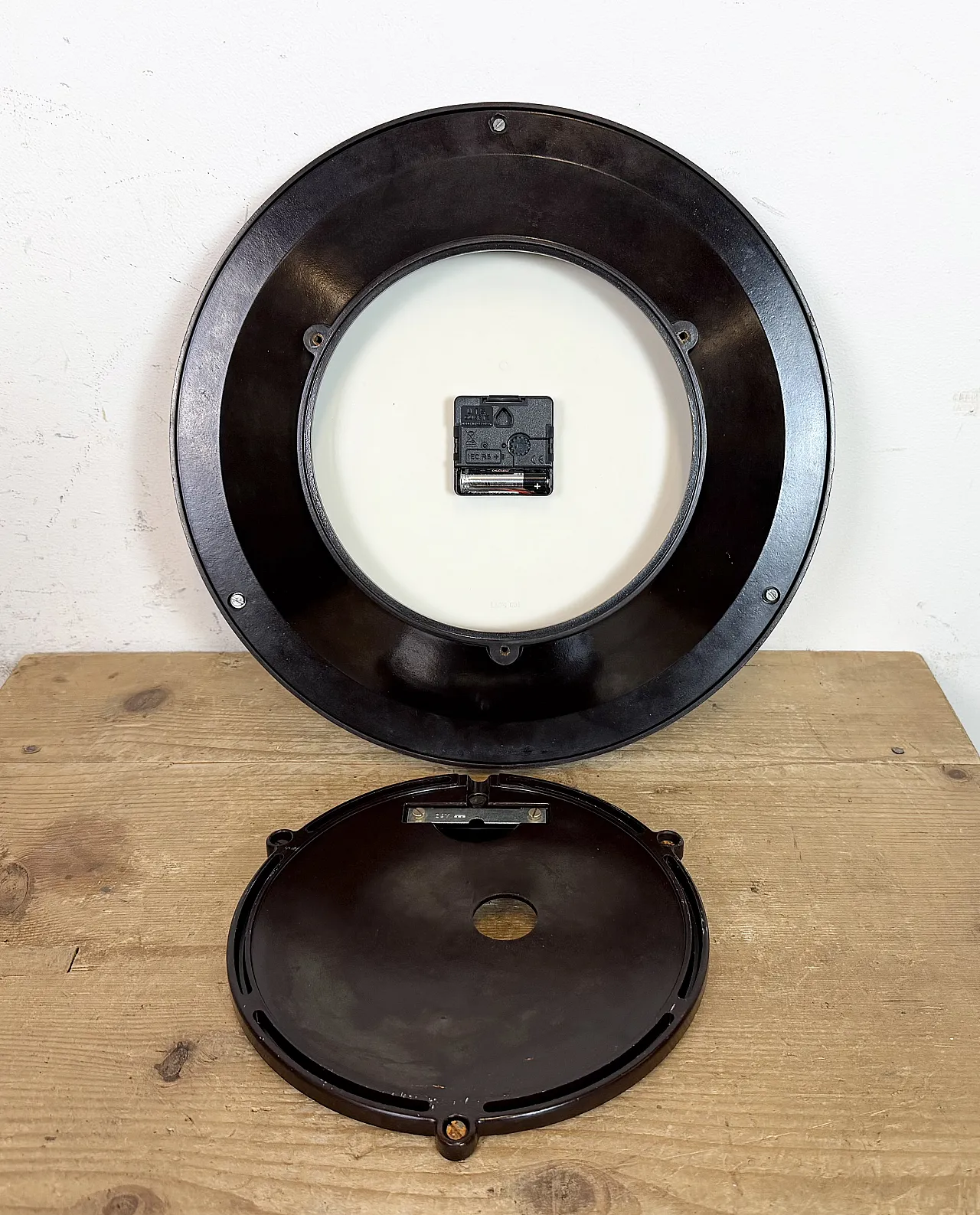 Industrial Bakelite Factory Wall Clock from Pragotron, 1970s 19