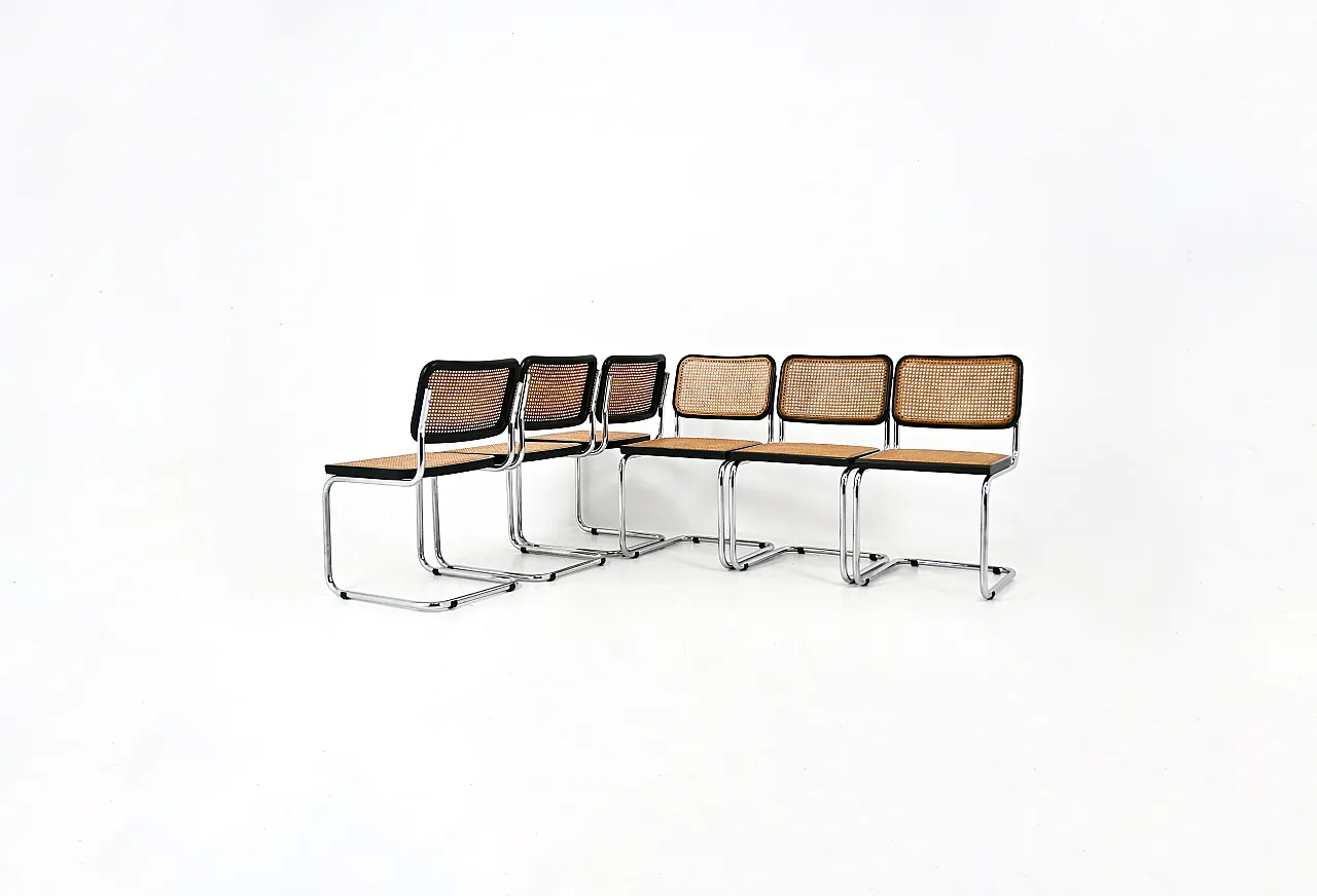 6 Sedie da pranzo stile B32 di Marcel Breuer, anni '90 1