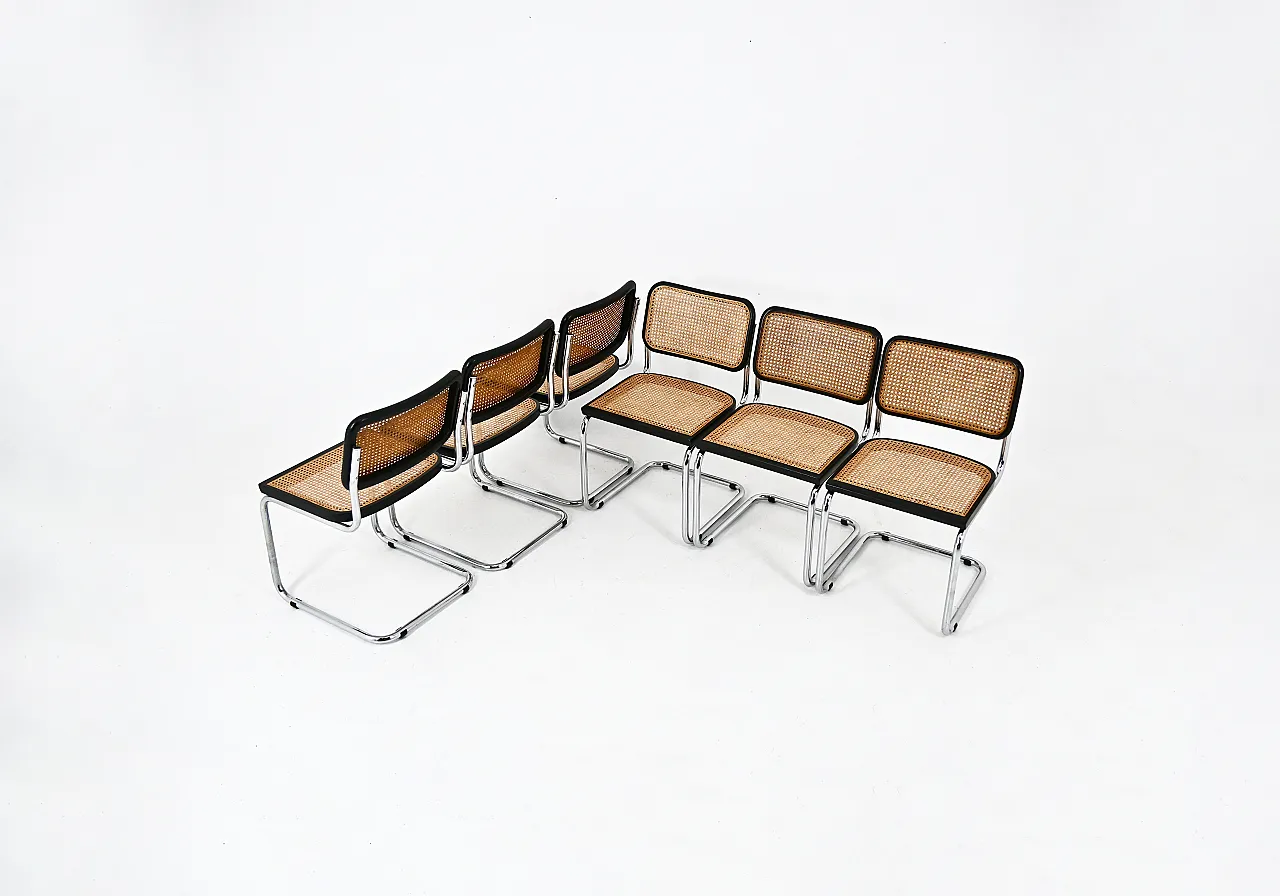 6 Sedie da pranzo stile B32 di Marcel Breuer, anni '90 2