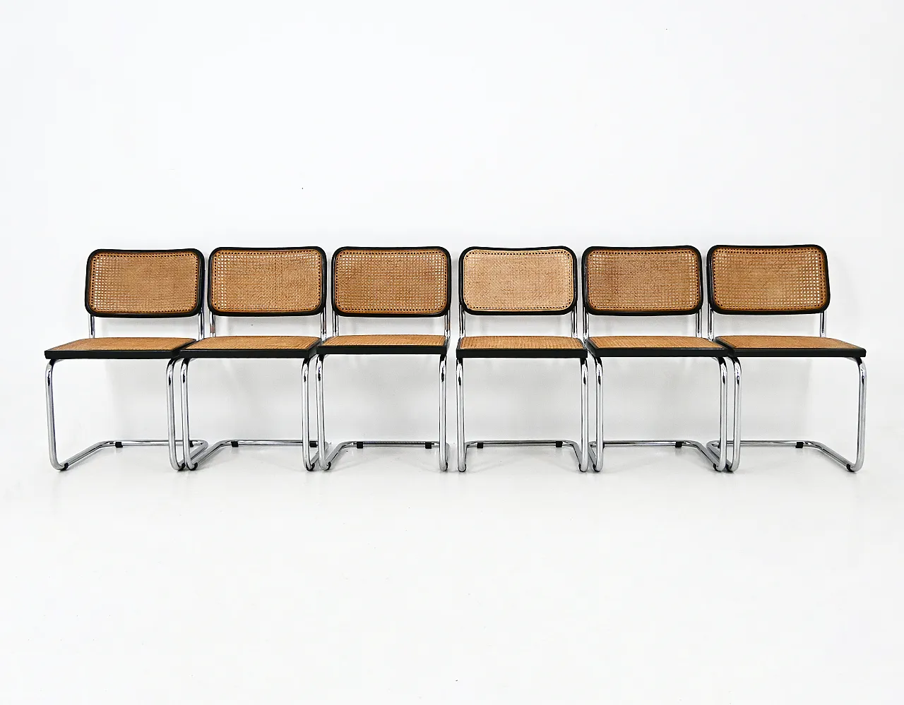 6 Sedie da pranzo stile B32 di Marcel Breuer, anni '90 3