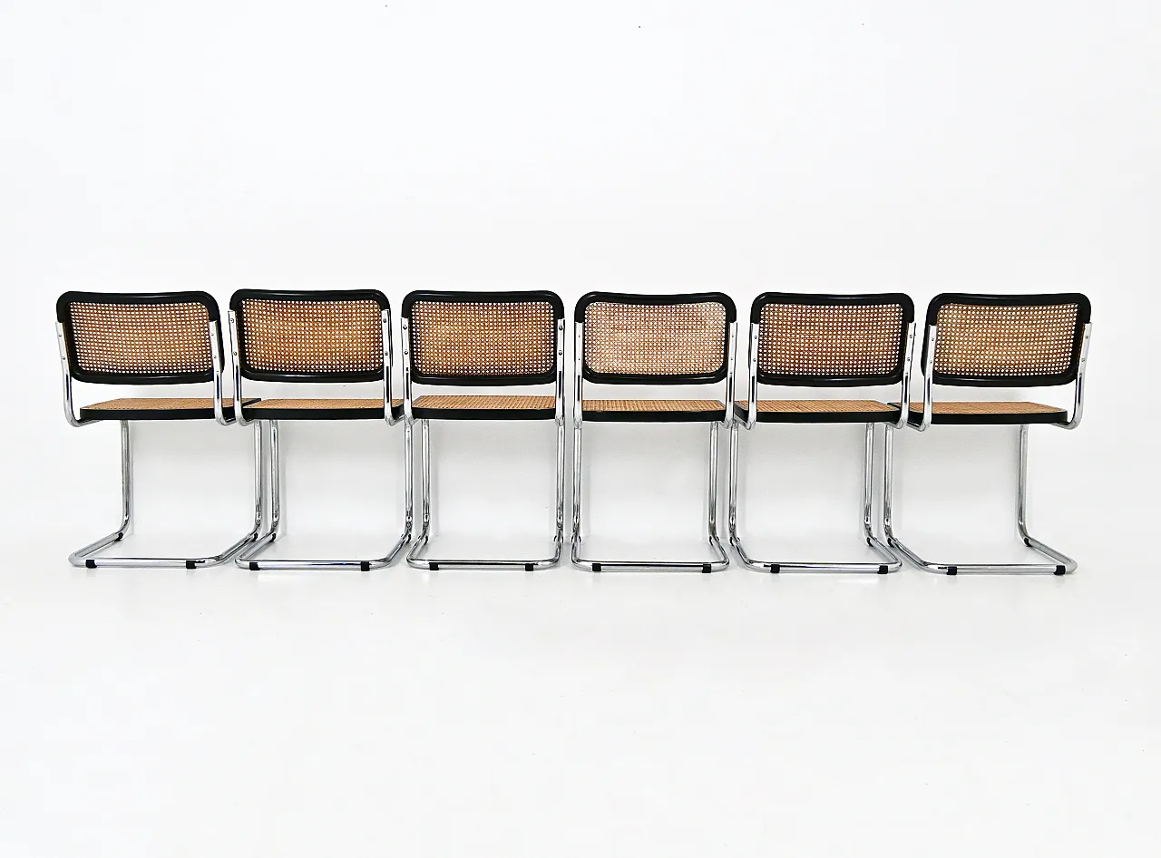 6 Sedie da pranzo stile B32 di Marcel Breuer, anni '90 5