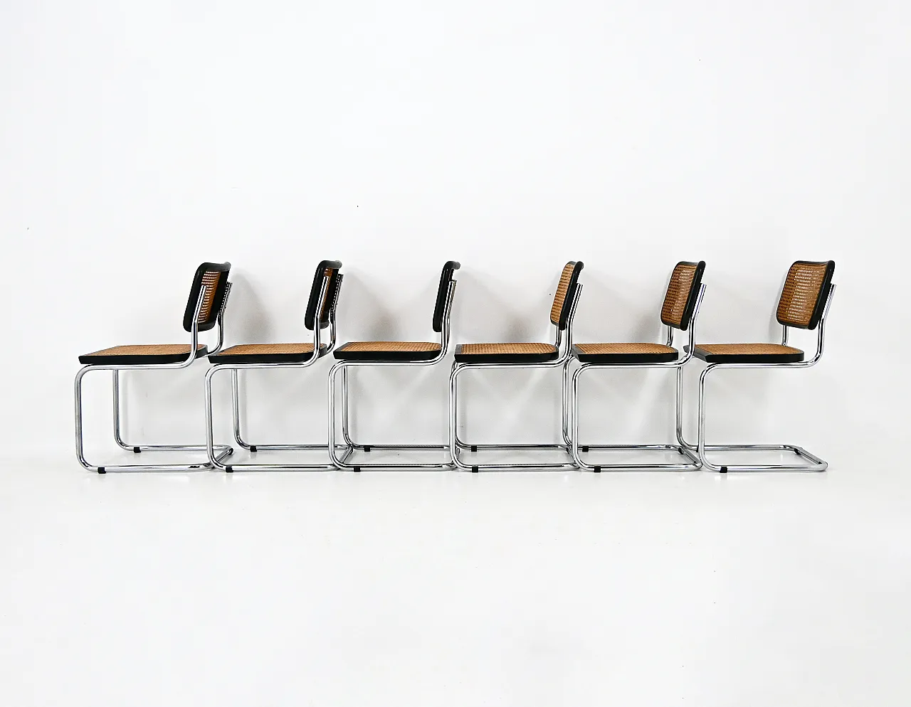 6 Sedie da pranzo stile B32 di Marcel Breuer, anni '90 6