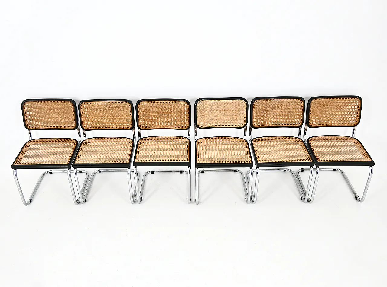 6 Sedie da pranzo stile B32 di Marcel Breuer, anni '90 7