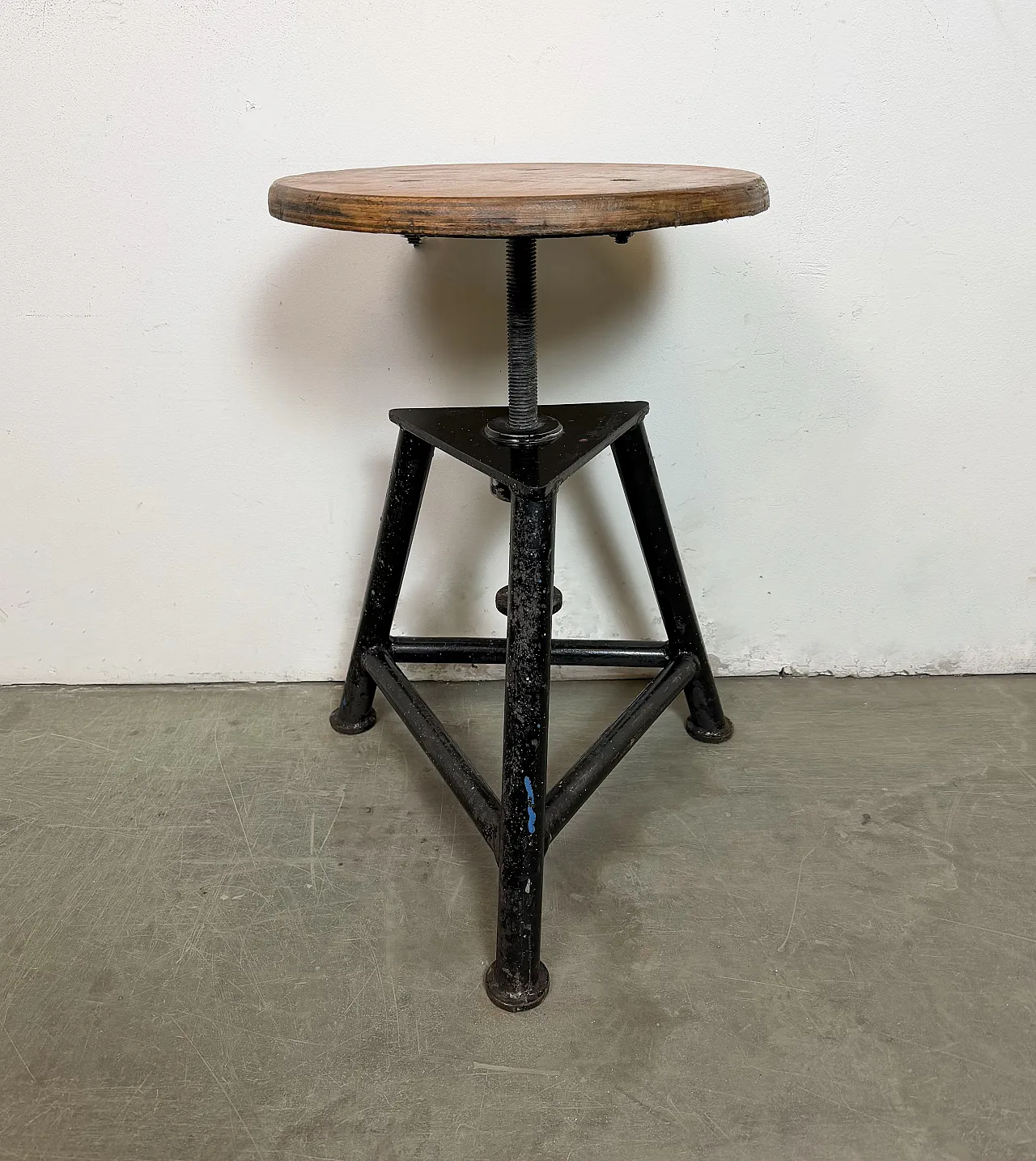 Black Industrial Workshop Swivel Stool, 1960s 3