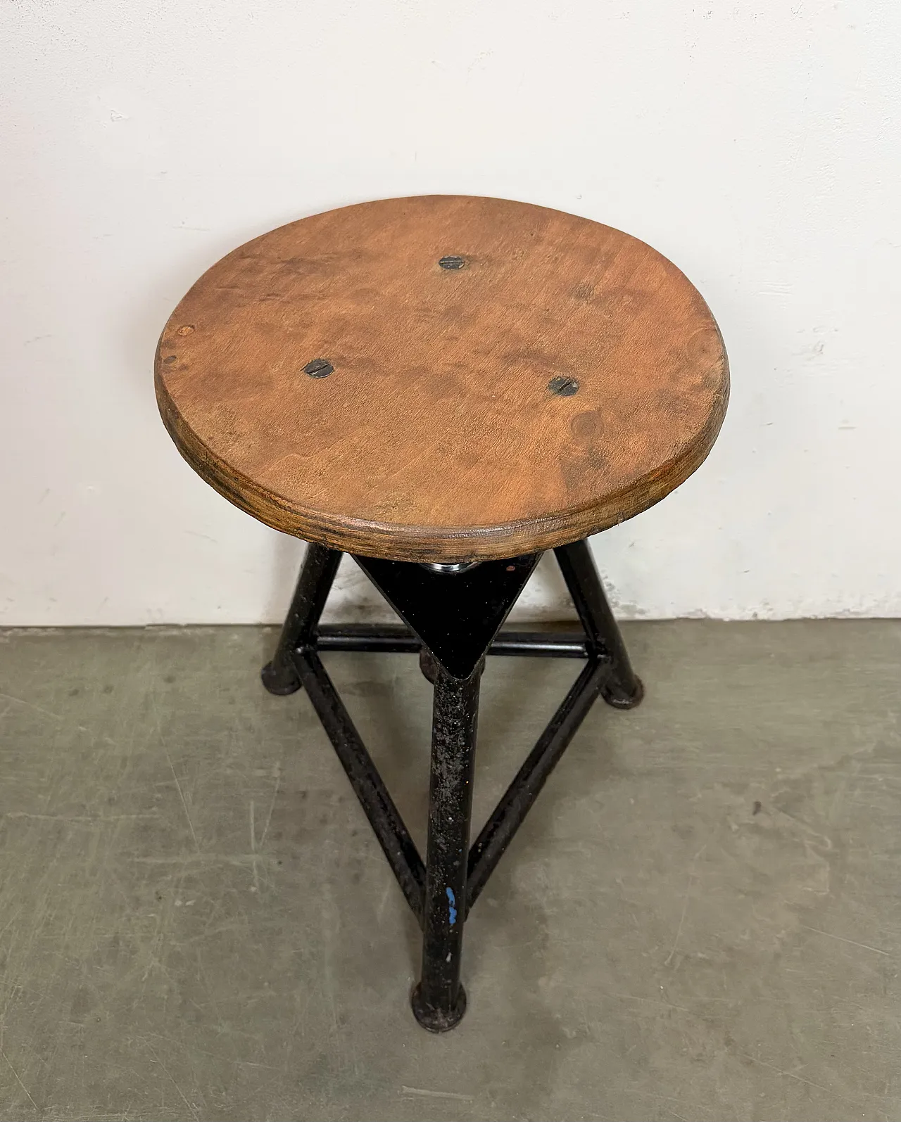 Black Industrial Workshop Swivel Stool, 1960s 5