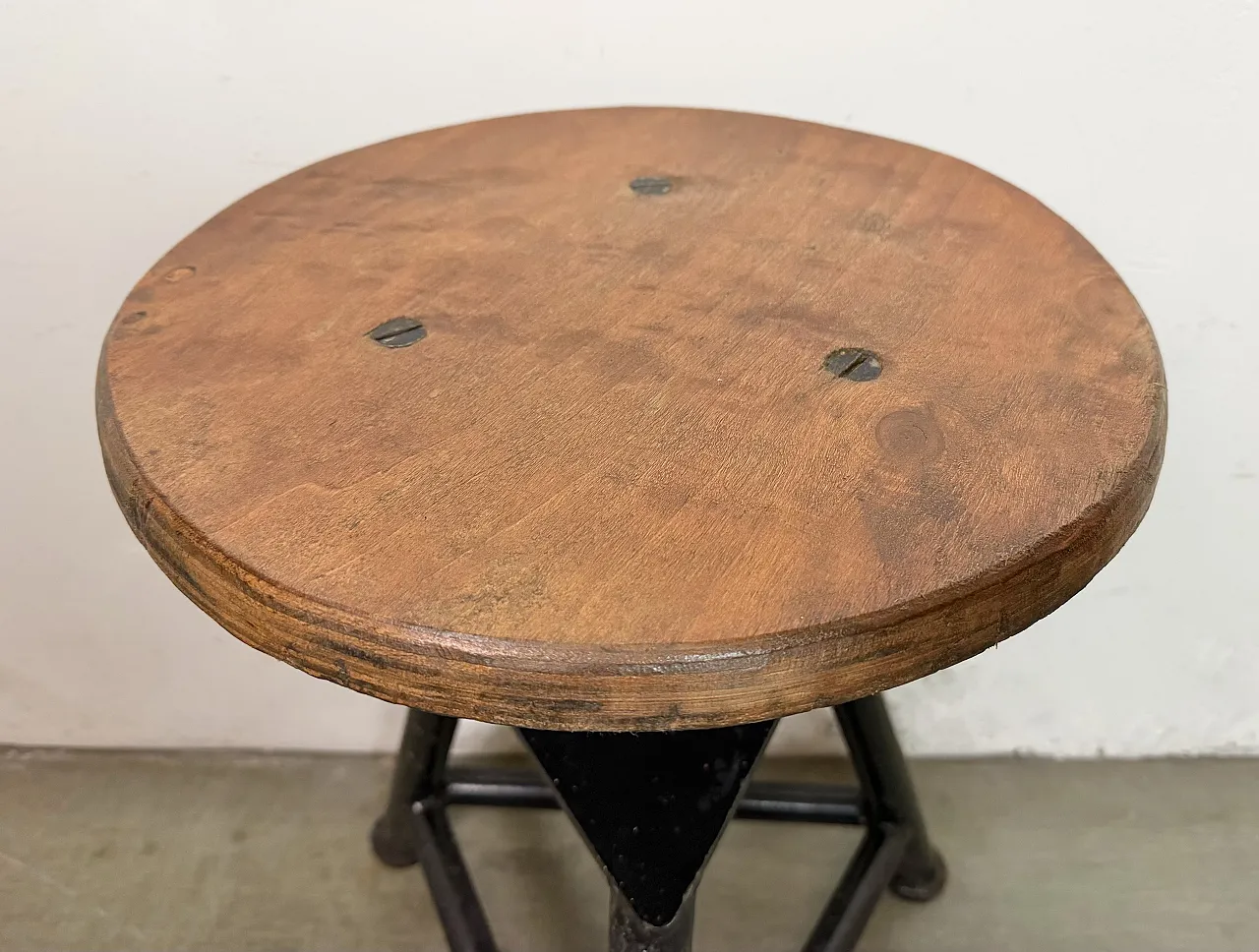 Black Industrial Workshop Swivel Stool, 1960s 7