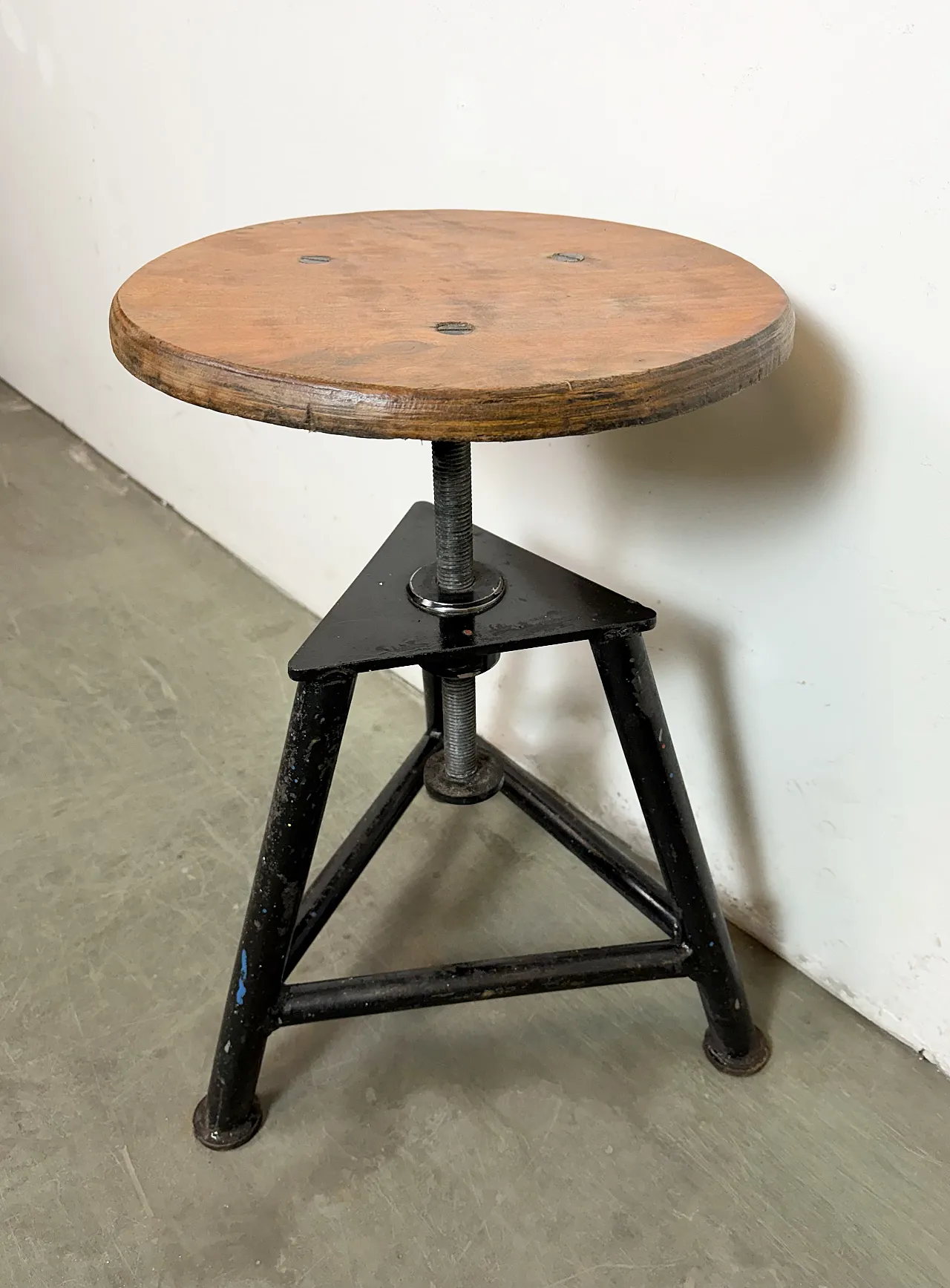 Black Industrial Workshop Swivel Stool, 1960s 8