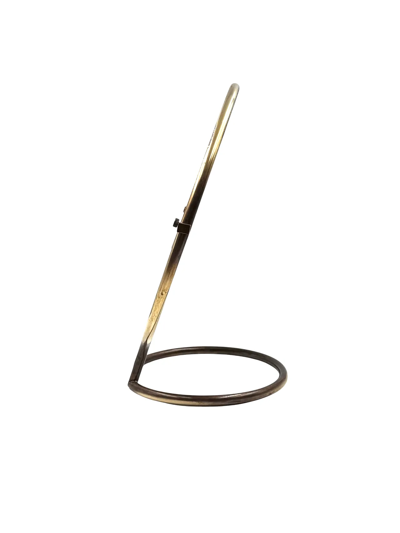 Specchio da tavolo in ottone Midcentury, Italia, 1960 8