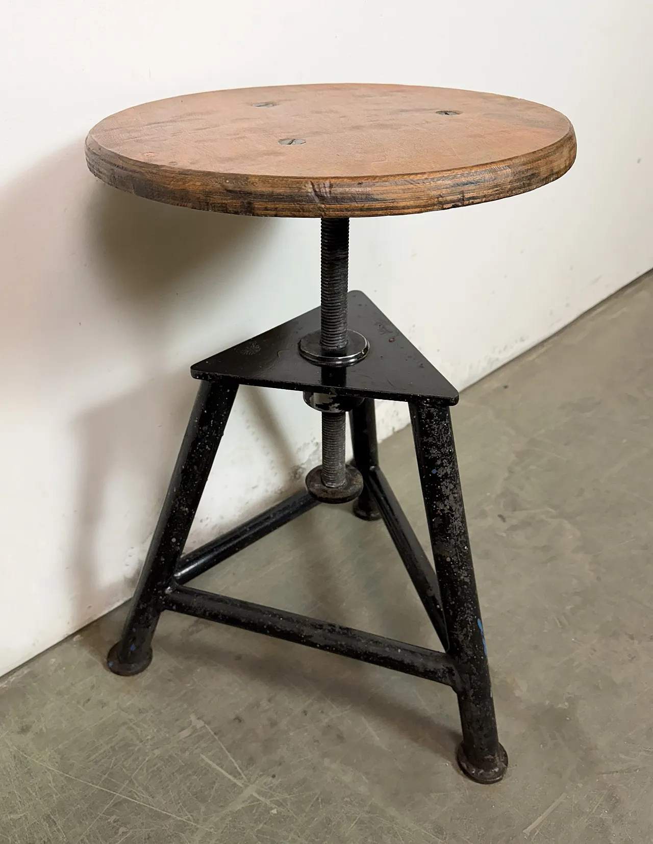Black Industrial Workshop Swivel Stool, 1960s 9