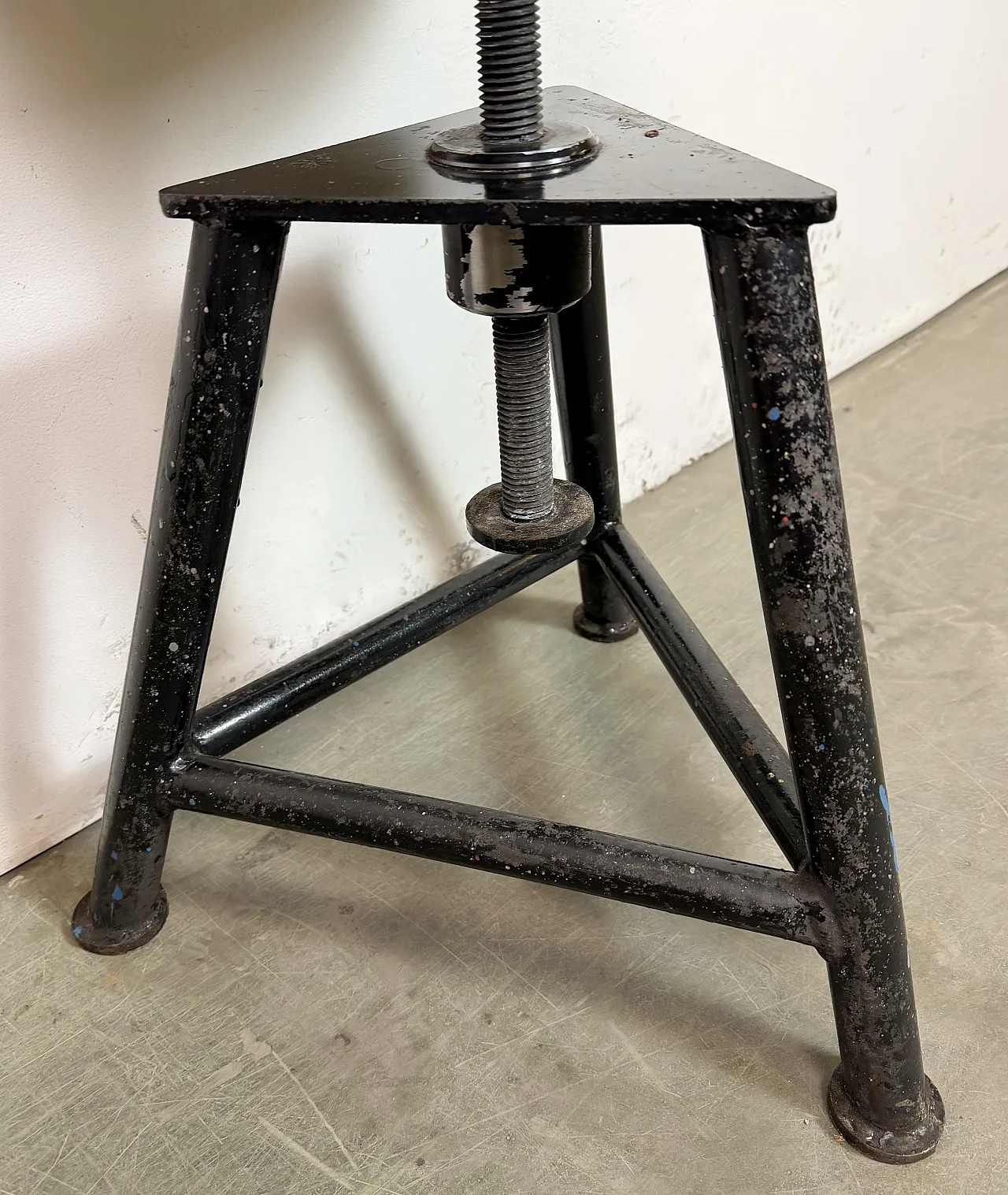 Black Industrial Workshop Swivel Stool, 1960s 10