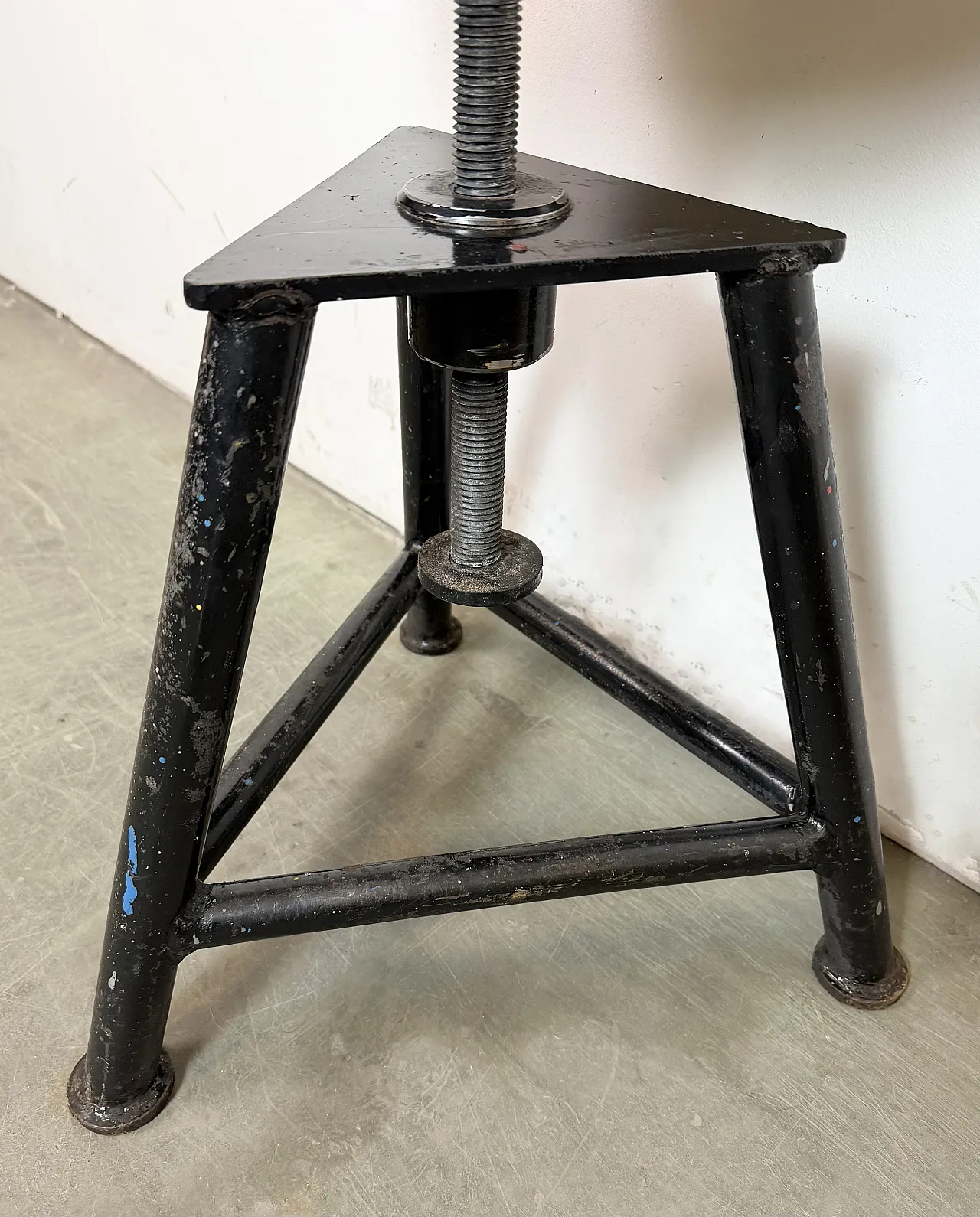 Black Industrial Workshop Swivel Stool, 1960s 11