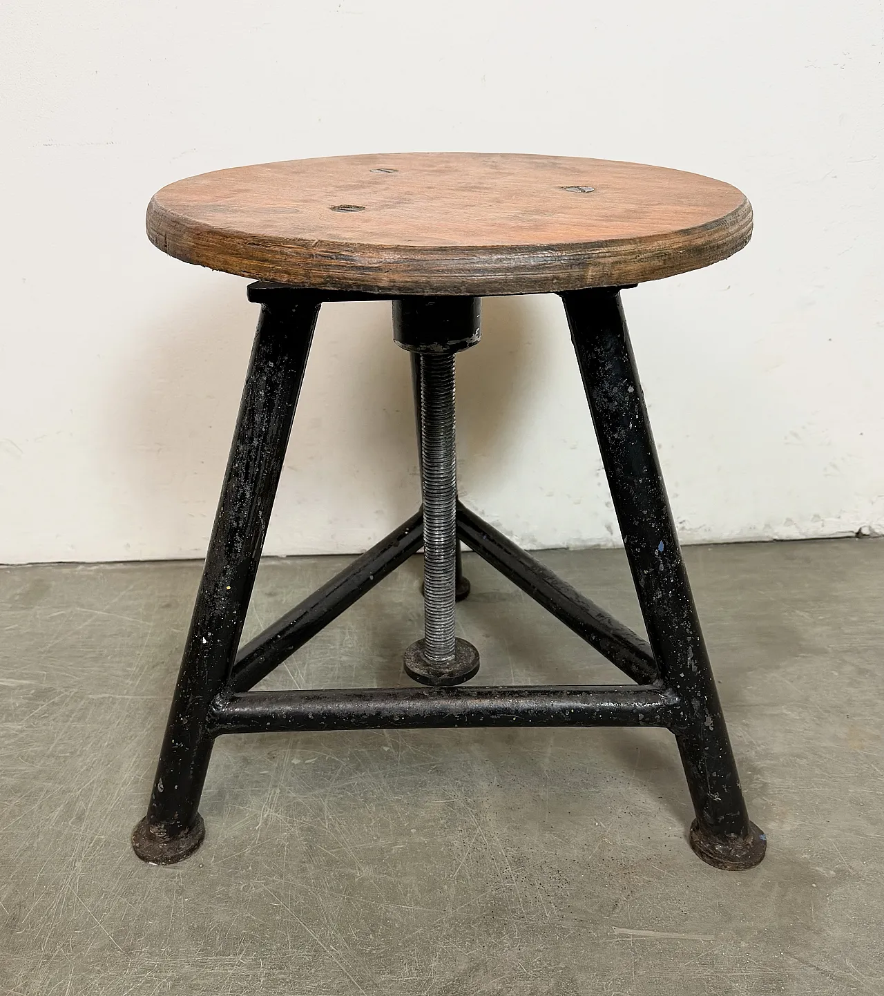 Black Industrial Workshop Swivel Stool, 1960s 13