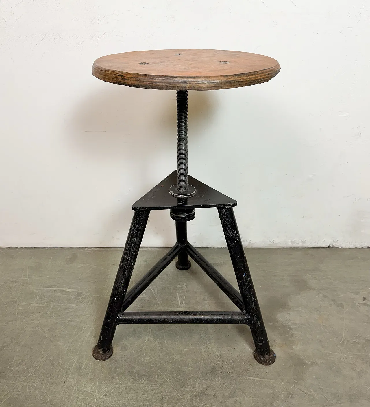Black Industrial Workshop Swivel Stool, 1960s 14