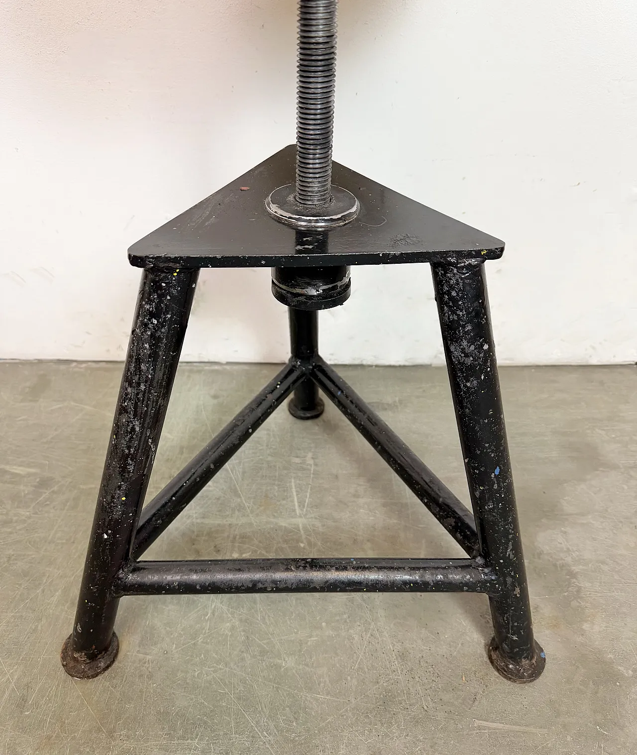 Black Industrial Workshop Swivel Stool, 1960s 15