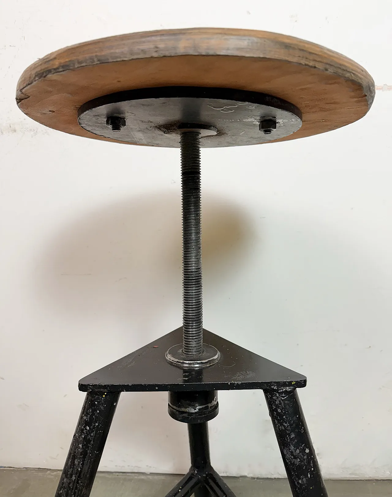 Black Industrial Workshop Swivel Stool, 1960s 16
