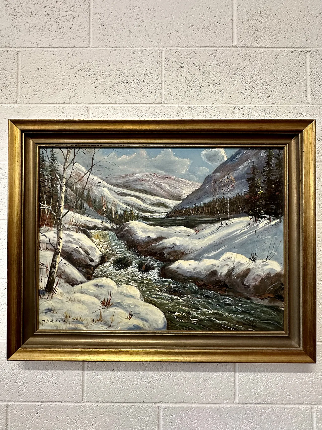 Dipinto olio su tela di Dagfin Sidselrud, Norvegia, primi ’900 1