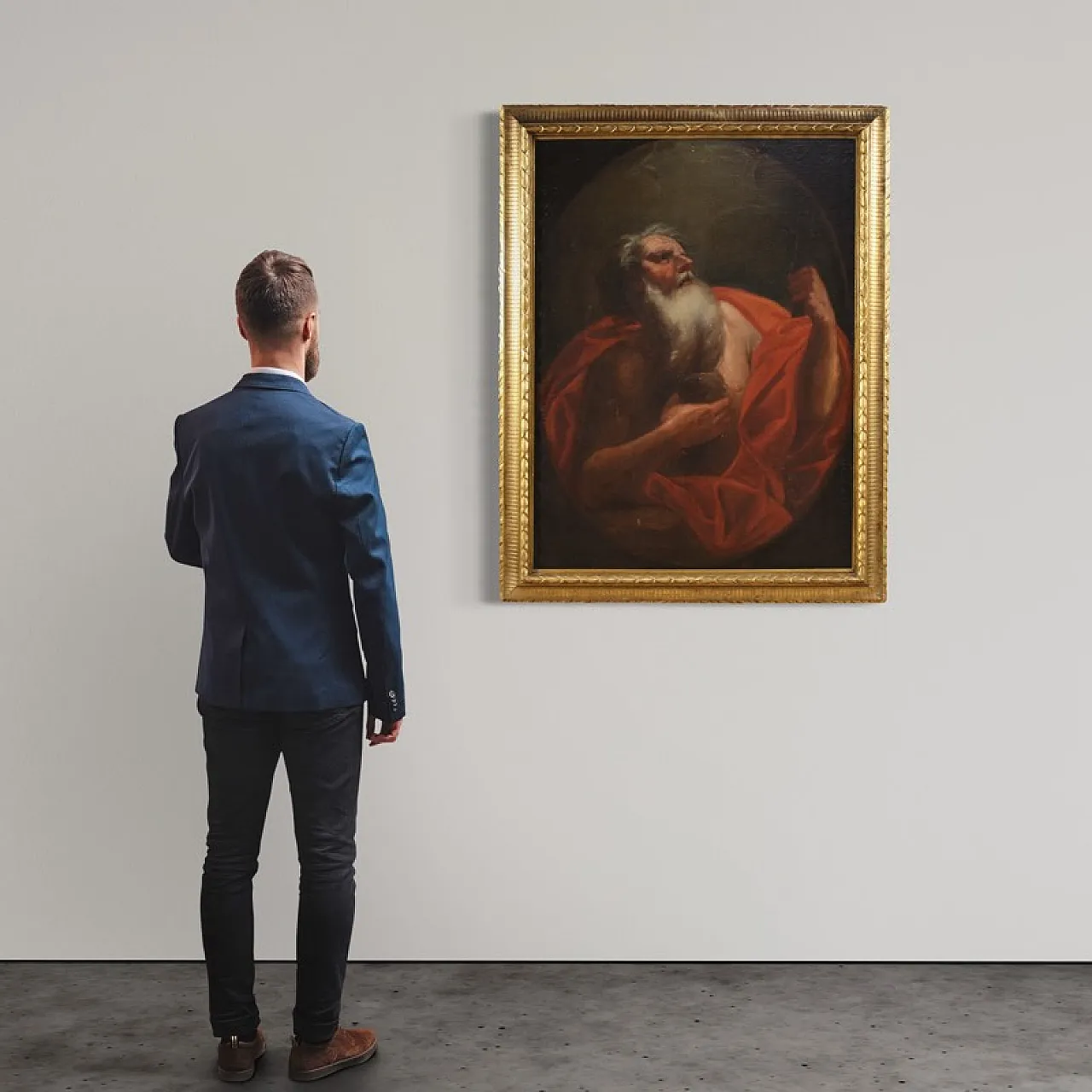 Italian painting Saint Jerome, 17th century 2
