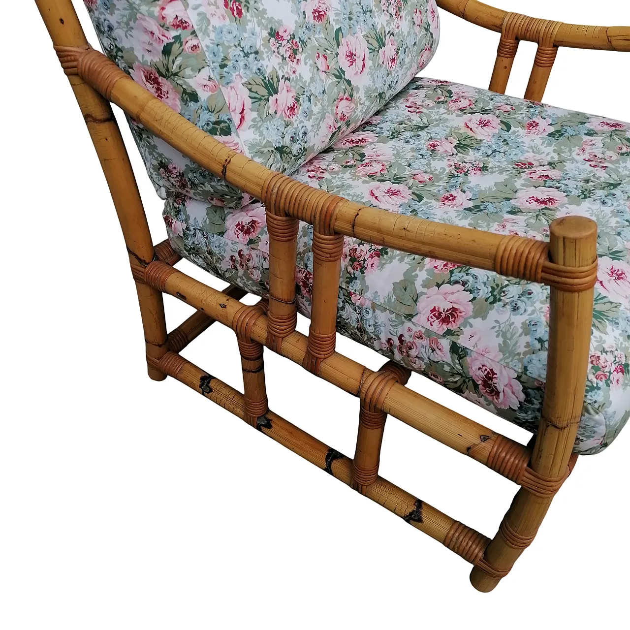 Bamboo armchair, 70s 1