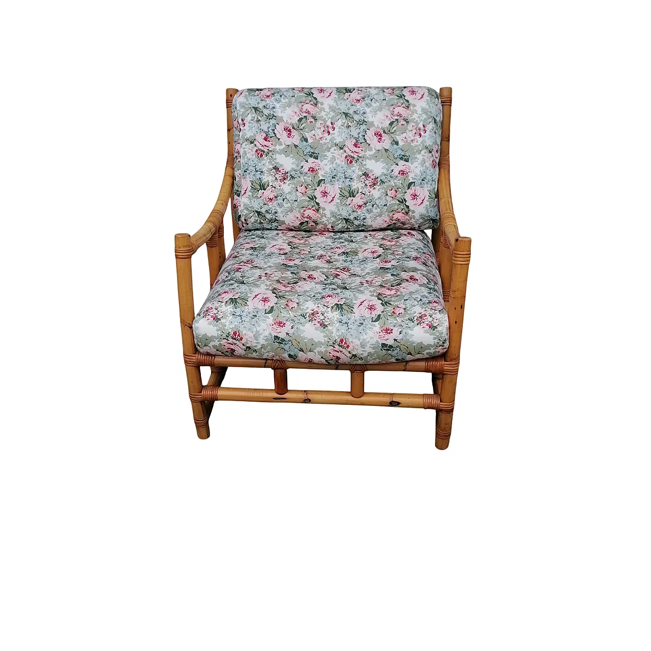 Bamboo armchair, 70s 2