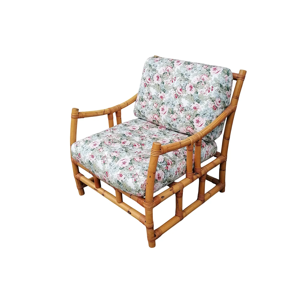 Bamboo armchair, 70s 3