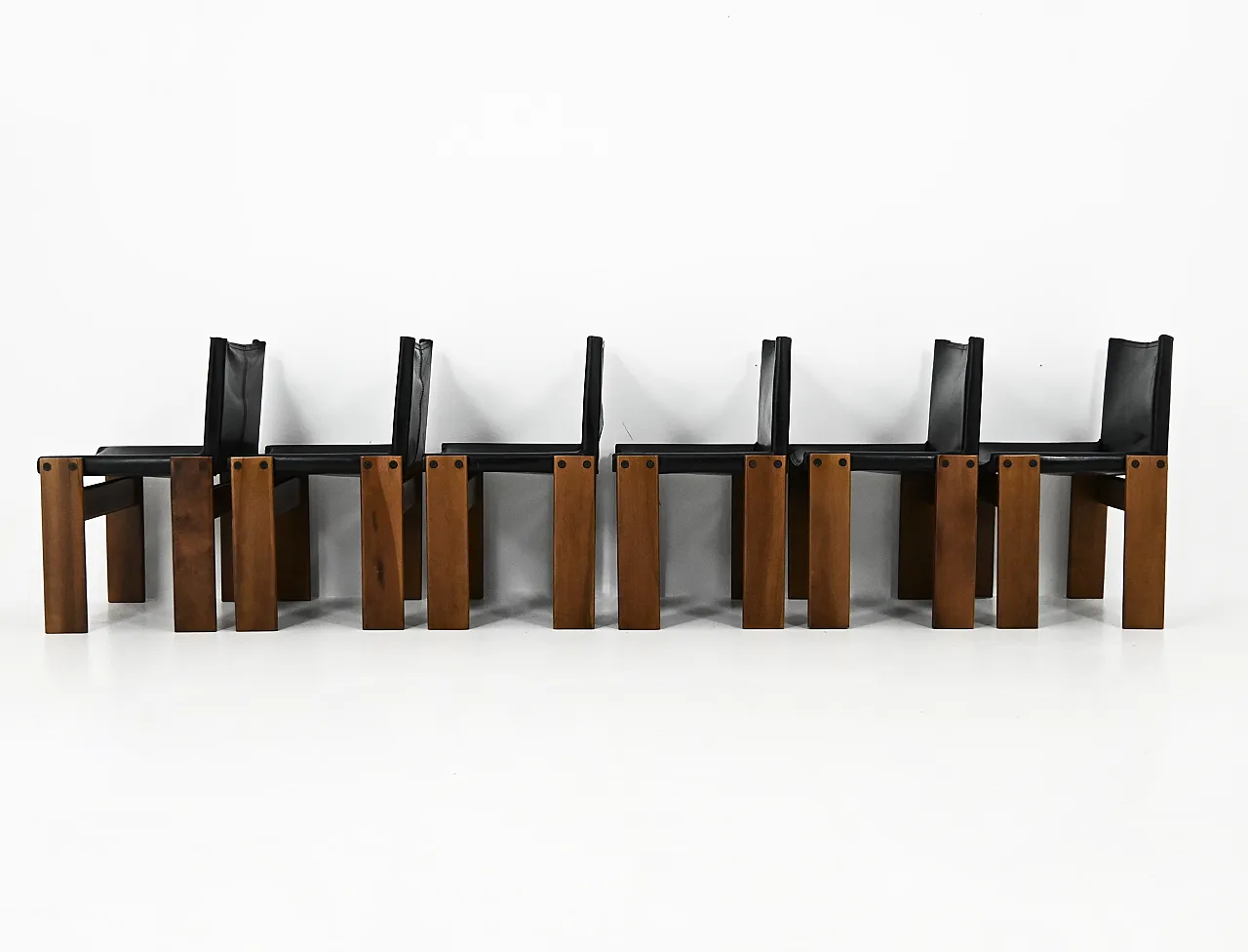 6 Sedie da pranzo Monk di Afra & Tobia Scarpa per Molteni, anni '70 6