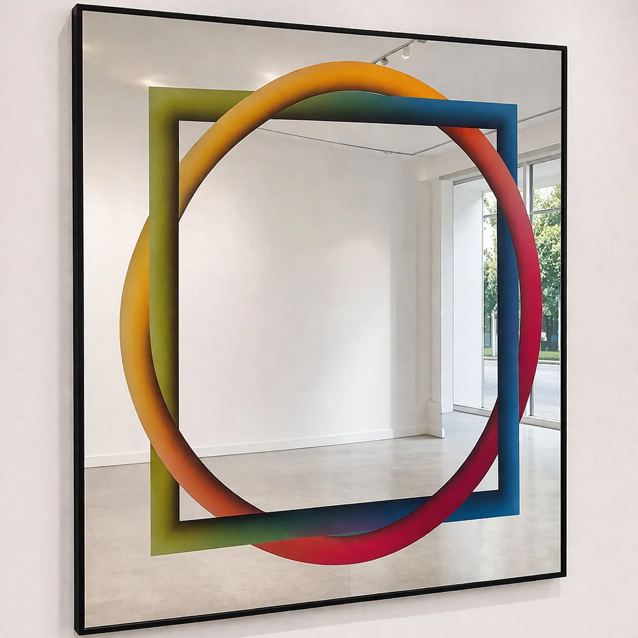 Specchio di Rogelio Polesello Morphos per Acerbis, anni '70 5