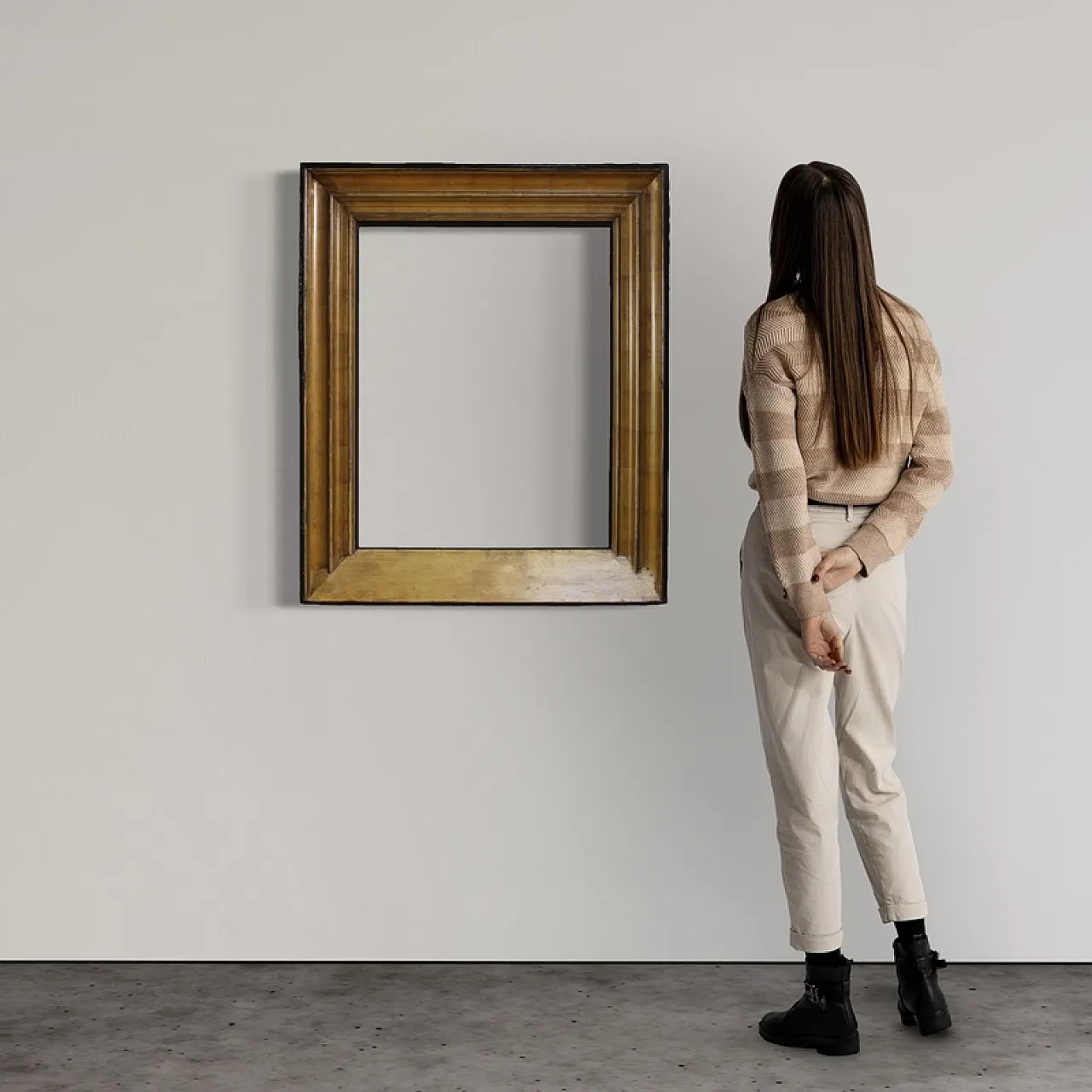 Dutch lacquered and gilded frame, 20th century 2