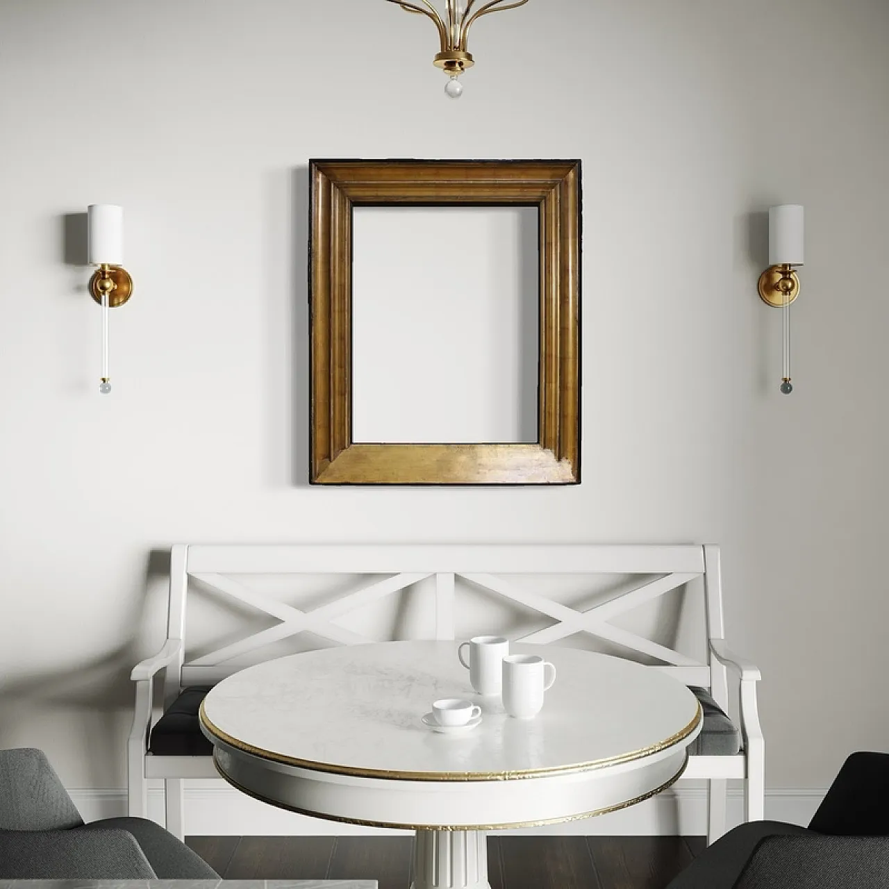 Dutch lacquered and gilded frame, 20th century 4