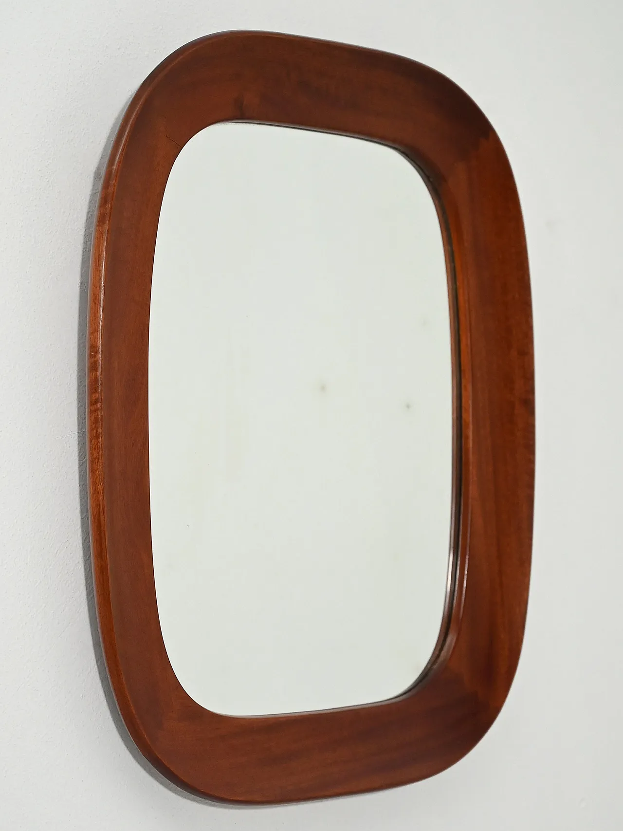Specchio con cornice in mogano, anni '50 2