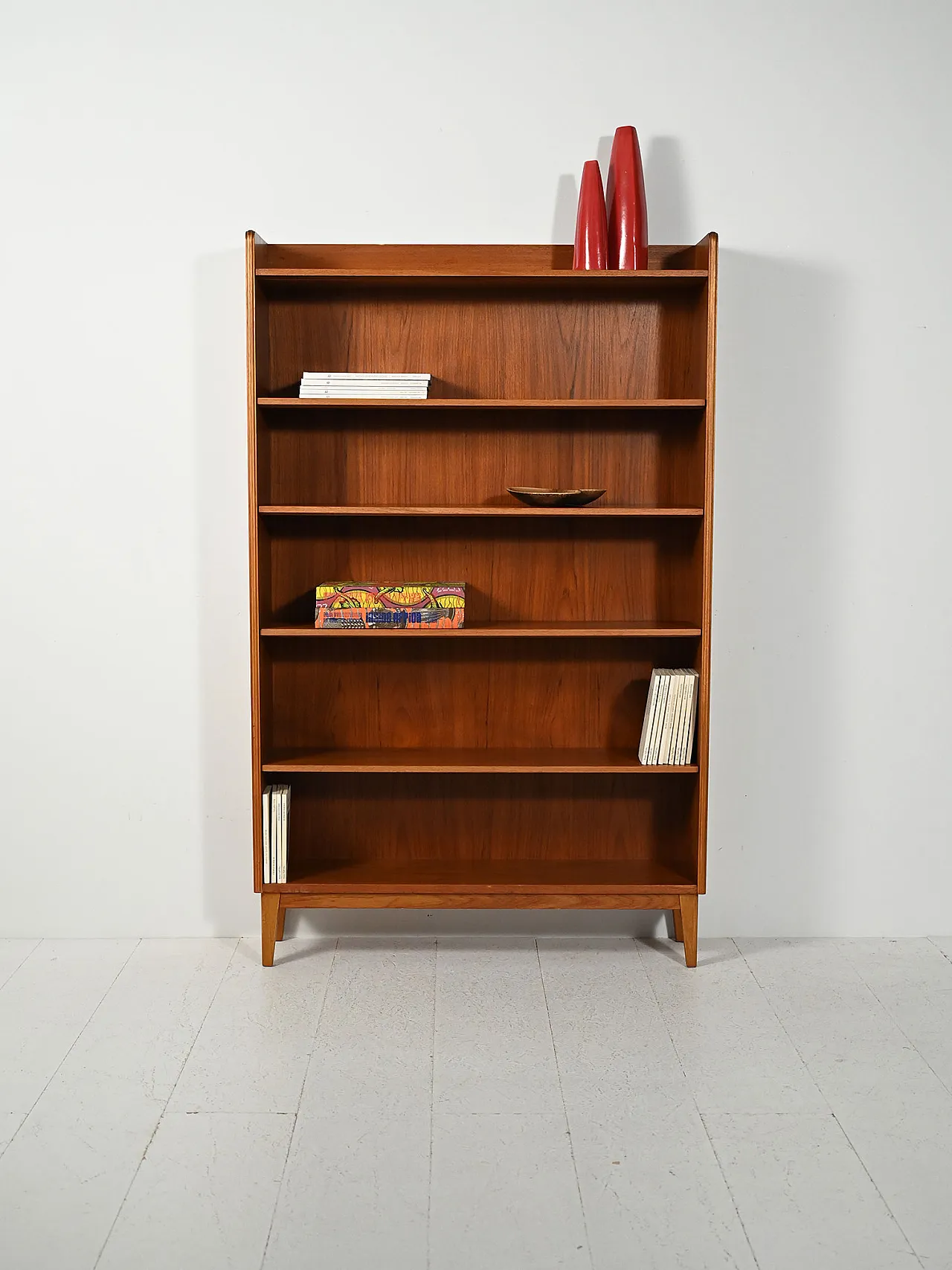 Scandinavian teak bookcase by Ferdinand Lundquist, 1960s 1