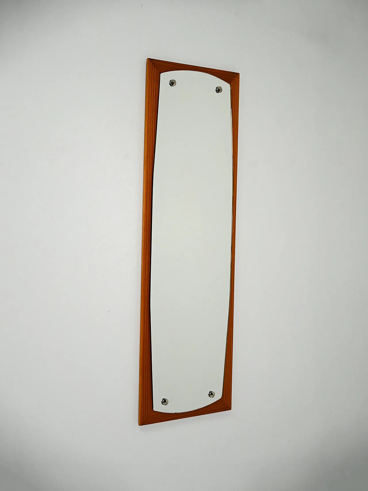 Specchio scandinavo da parete anni ’50 in mogano 2