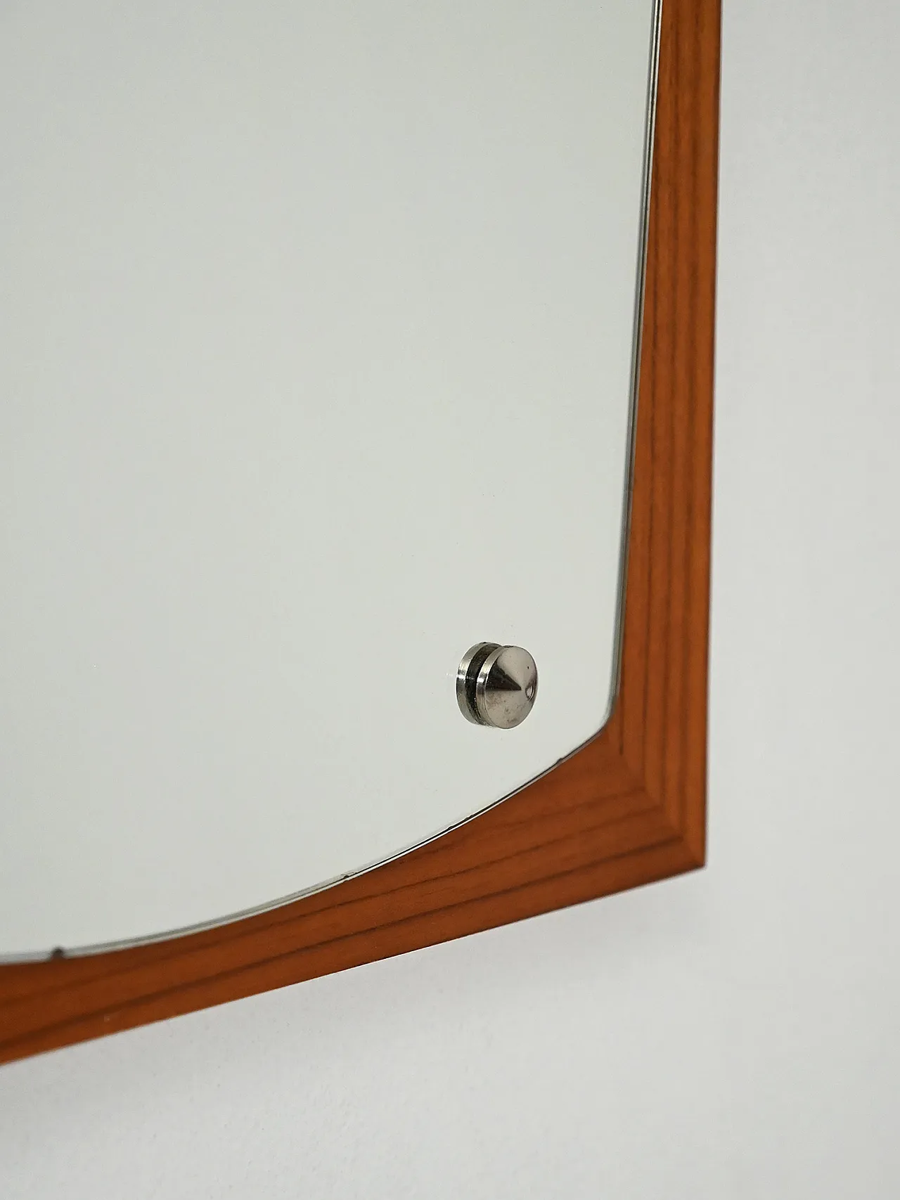 Specchio scandinavo da parete anni ’50 in mogano 3