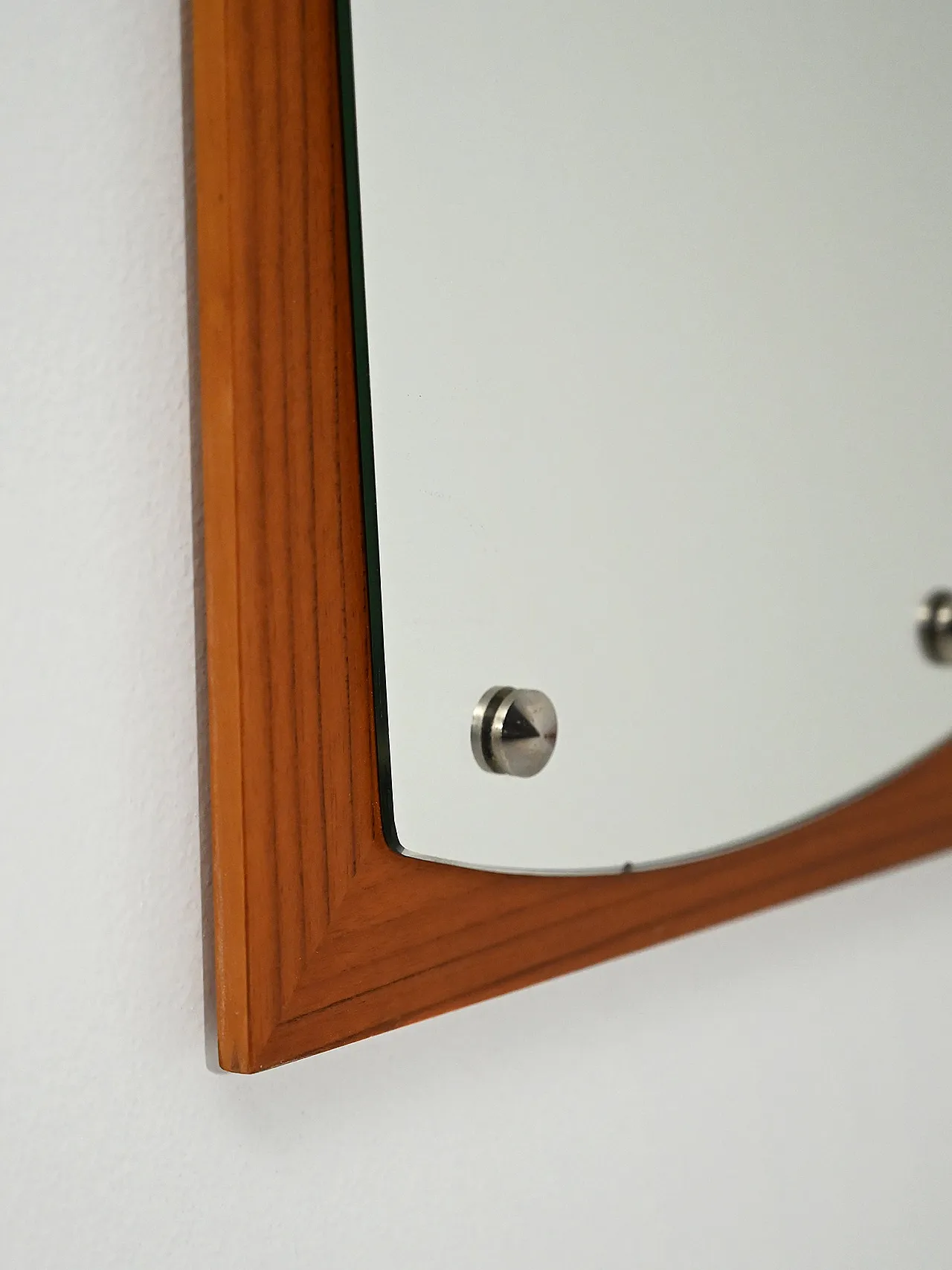 Specchio scandinavo da parete anni ’50 in mogano 4