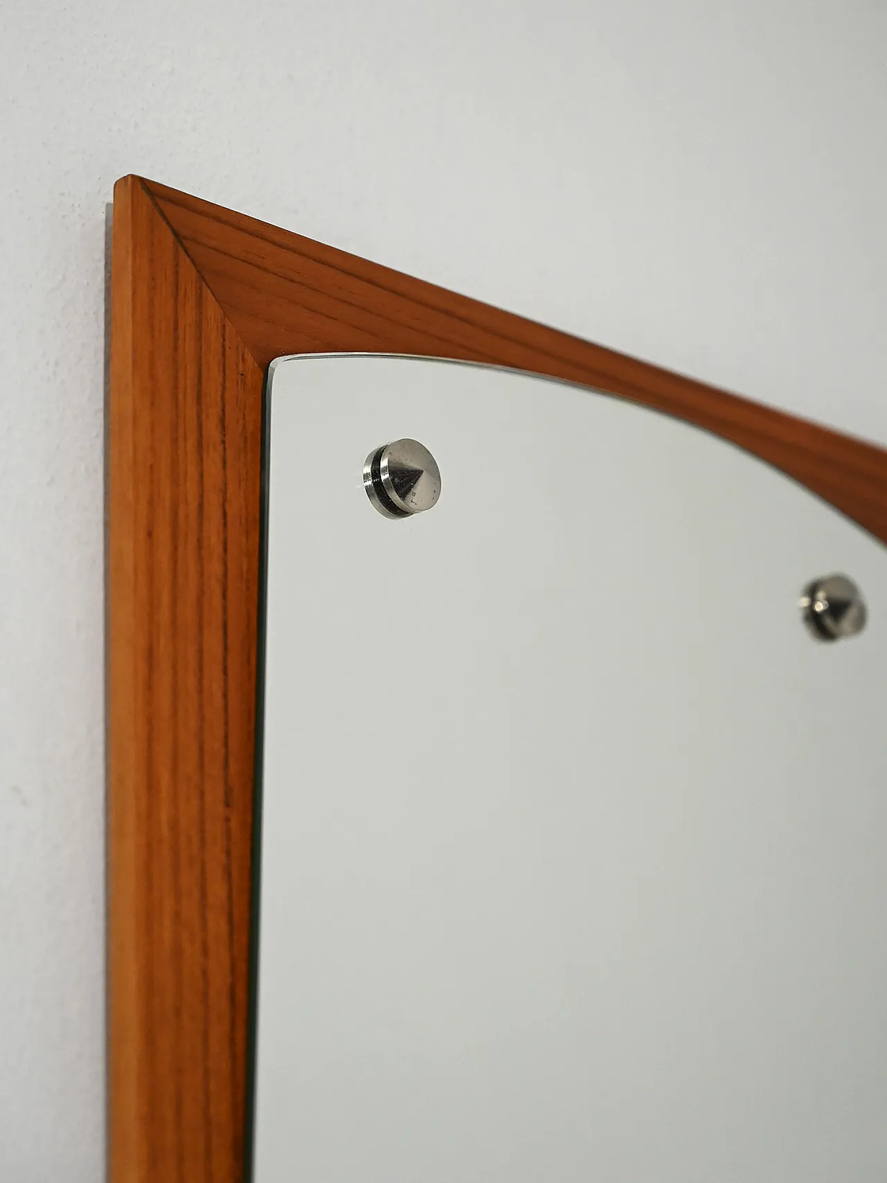 Specchio scandinavo da parete anni ’50 in mogano 5