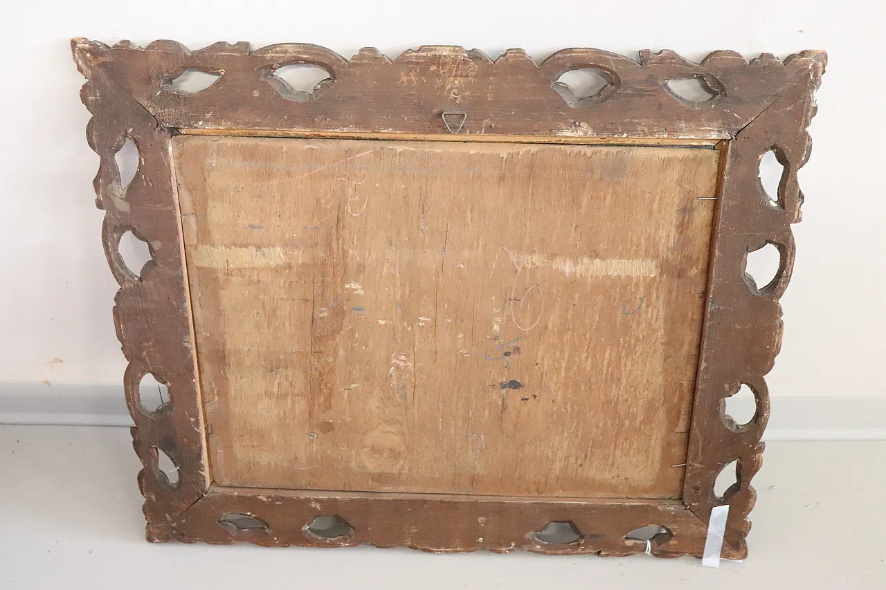 Oil painting on plywood, figures in the park, early 20th century 9