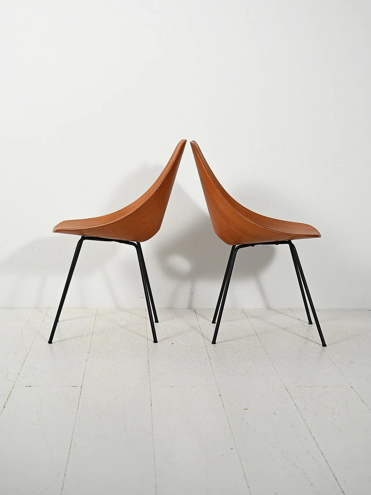 6 Medea chairs by Vittorio Nobili in mahogany, 50s 9