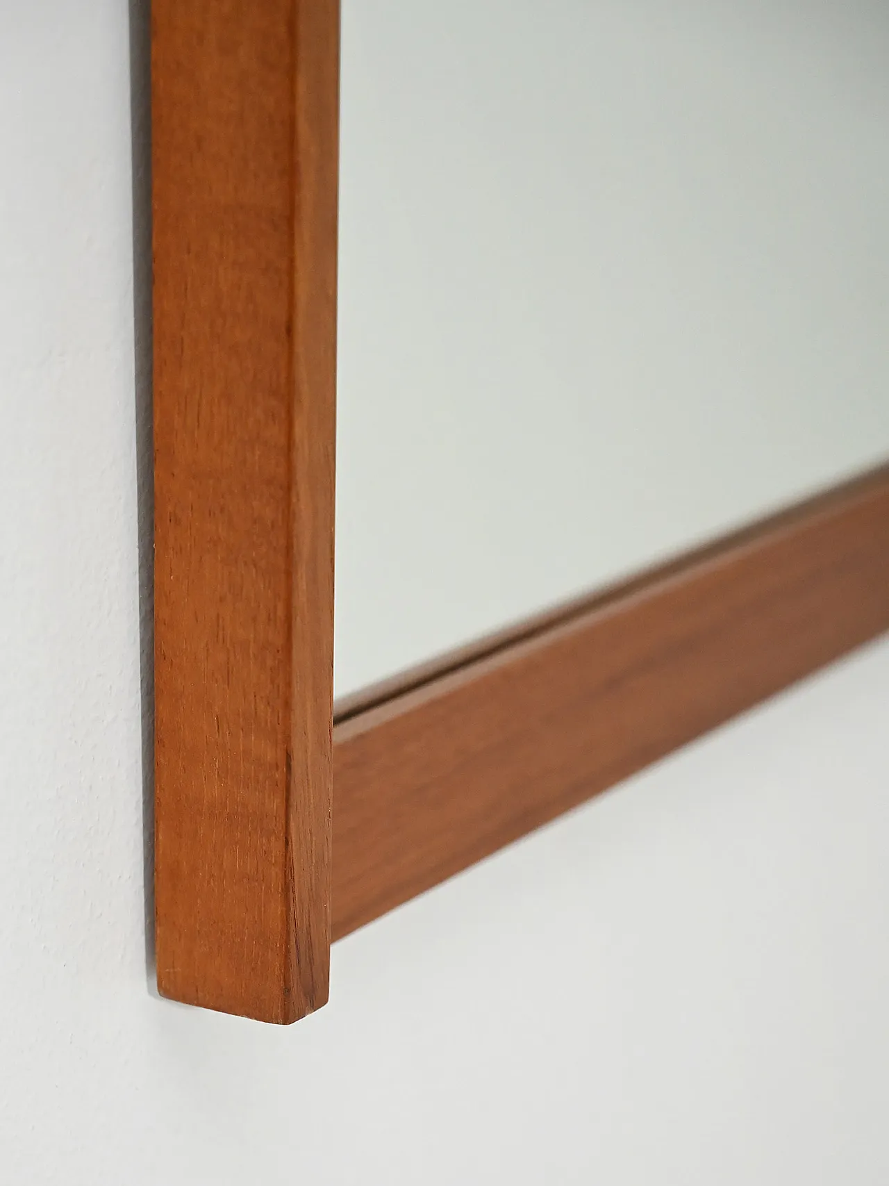 Specchio scandinavo in teak, anni '60 2