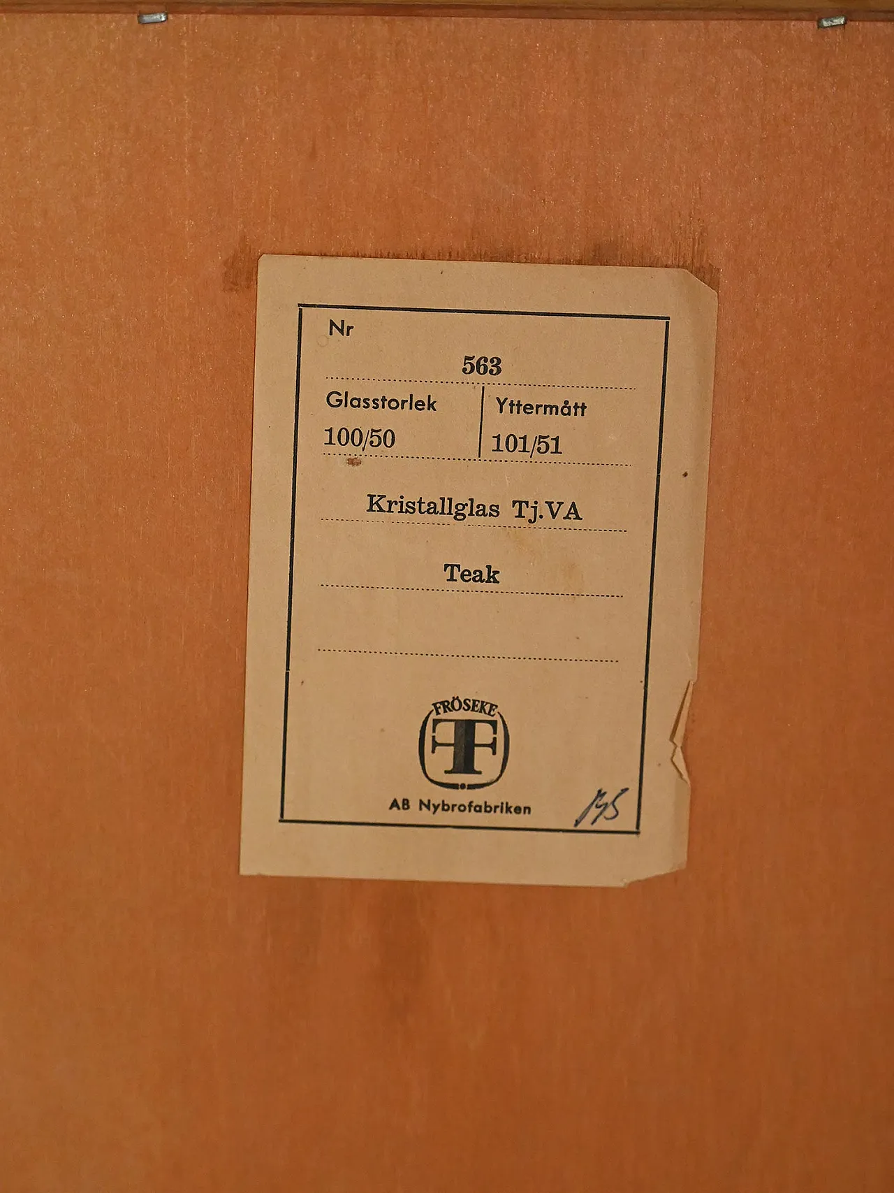 Specchio svedese in teak, anni '60 7