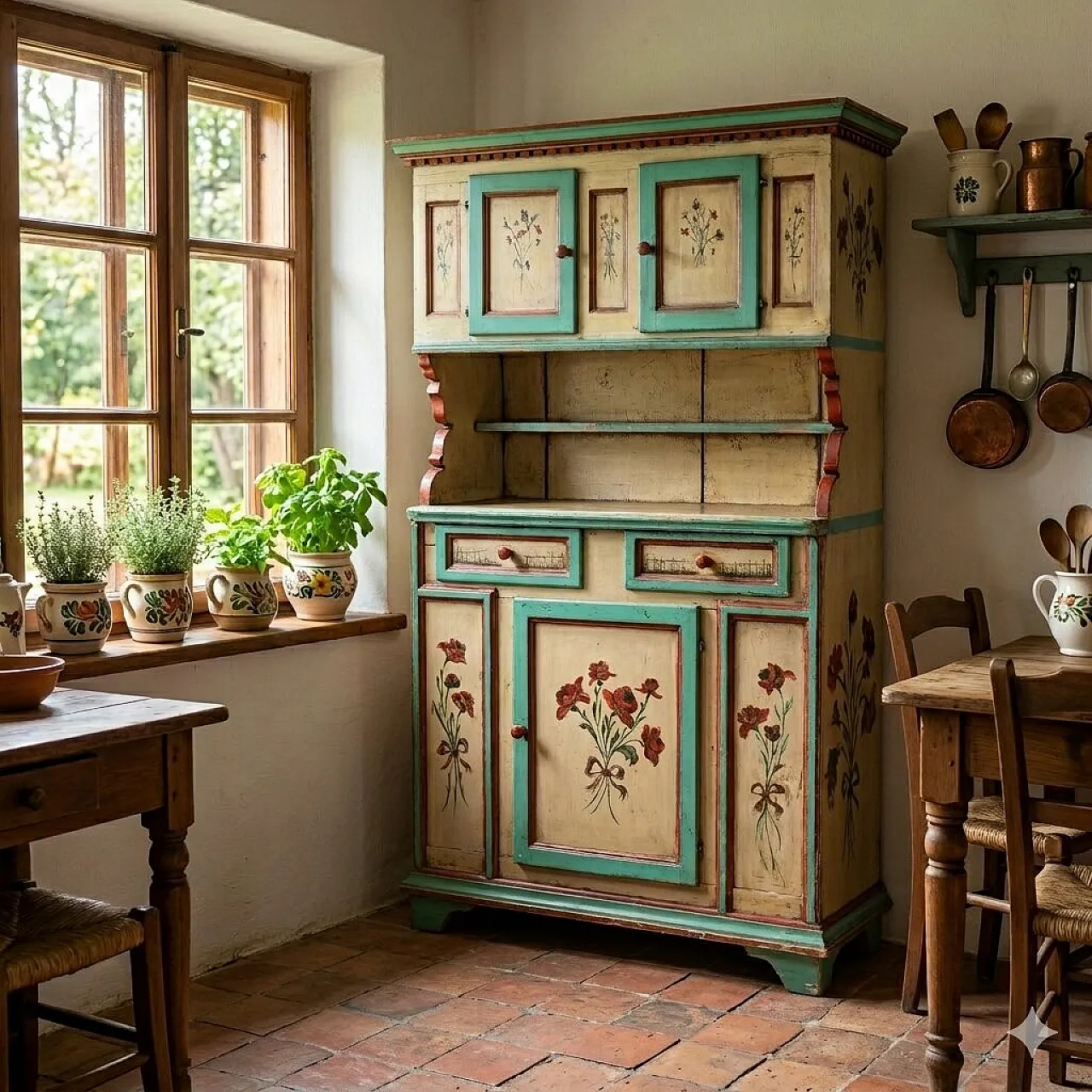 Credenza in abete laccata, '800 2