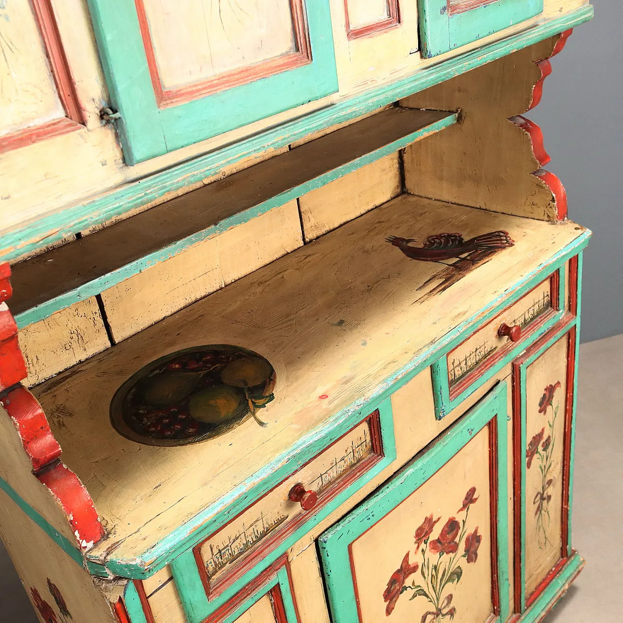 Credenza in abete laccata, '800 6