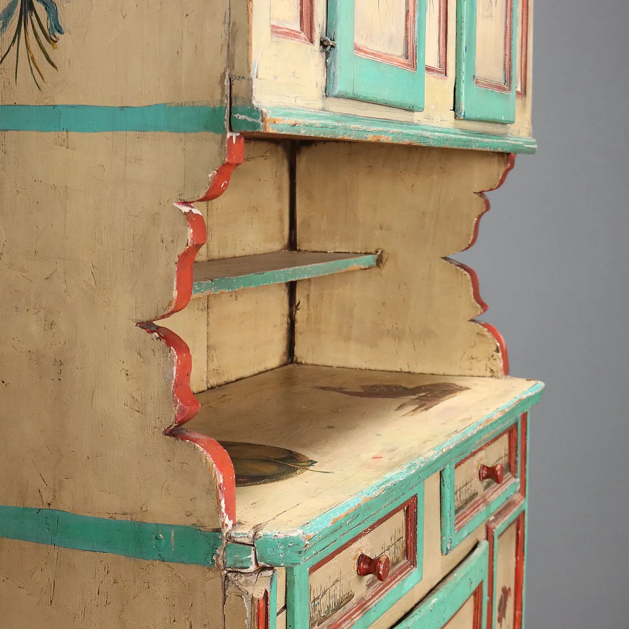 Credenza in abete laccata, '800 7