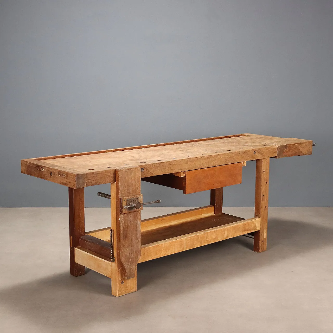 Carpenter's workbench in mahogany and beech, 19th century 1