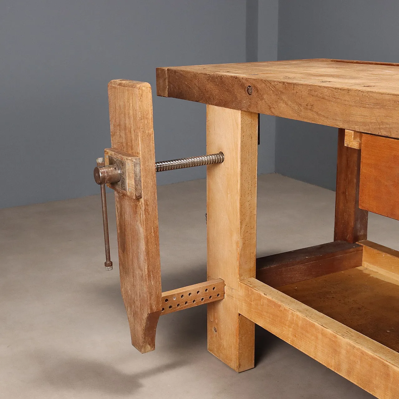 Carpenter's workbench in mahogany and beech, 19th century 4